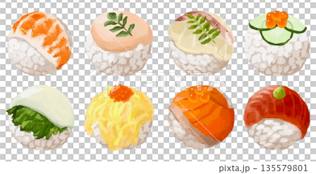 手鞠壽司插圖 135579801