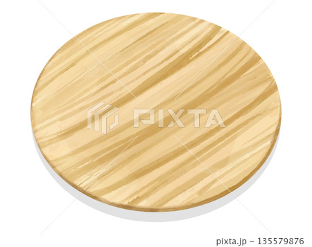 木のお皿のイラスト 135579876