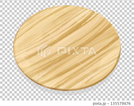 木のお皿のイラスト 135579876