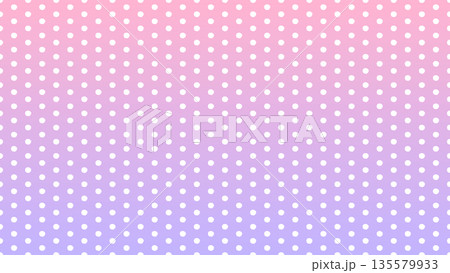 縁がギザギザした水玉の背景(16:9) 135579933