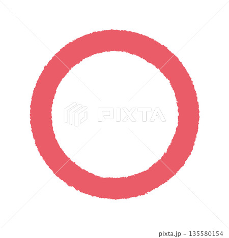 クレヨンで描いたような丸 135580154