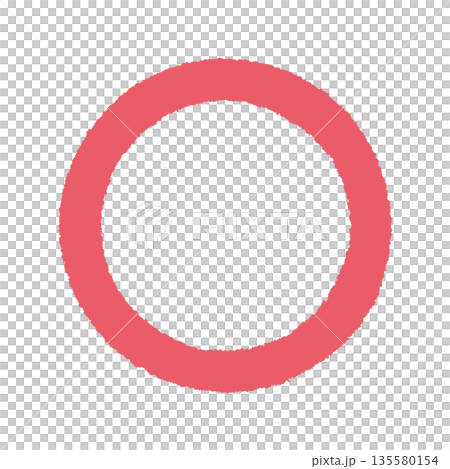 クレヨンで描いたような丸 135580154