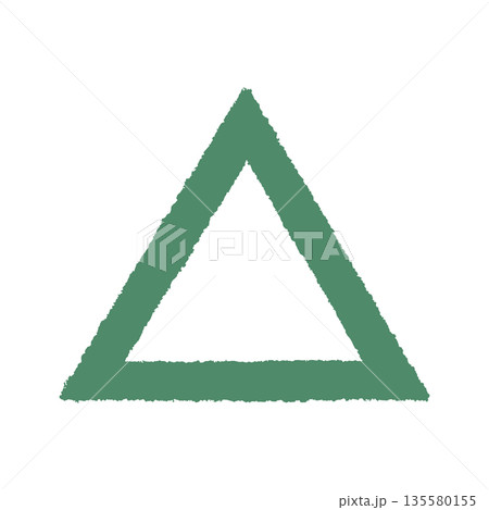 クレヨンで描いたような三角形 135580155