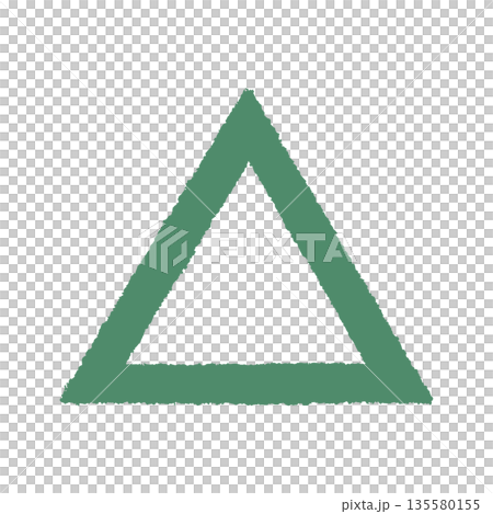 クレヨンで描いたような三角形 135580155