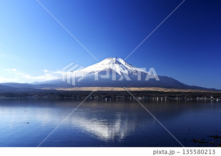 12月、山中湖岸の風景 (撮影地:山中湖岸) 12月、山中湖岸の風景 (撮影地:山中湖岸) 135580213