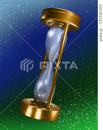 砂時計　hourglass　sand clock 　sand glass 135580303