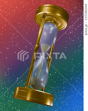 砂時計　hourglass　sand clock 　sand glass 135580304