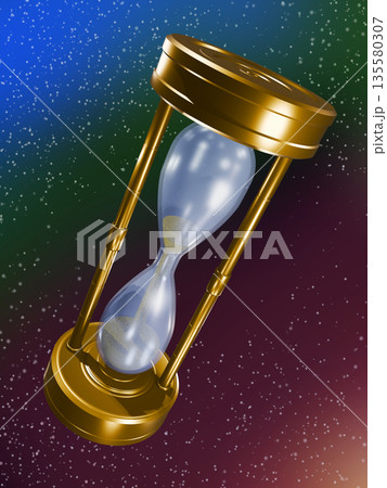 砂時計　hourglass　sand clock 　sand glass 135580307