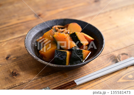 カボチャとさつまいもの煮付け 135581473