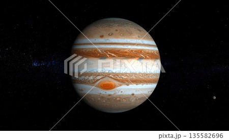《AI画像》太陽系 木星イメージ 135582696