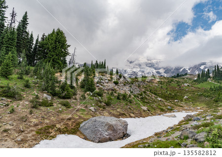 Scenic landscape of woodland. Hill landscape with forest. Nature of mountain forest. Green forest wood landscape in mountain. Nature of mixed forest. Landscape of scenery nature. Travel adventure Scenic landscape of woodland. Hill landscape with forest. Nature of mountain forest. Green forest wood landscape in mountain. Nature of mixed forest. Landscape of scenery nature. Travel adventure 135582812