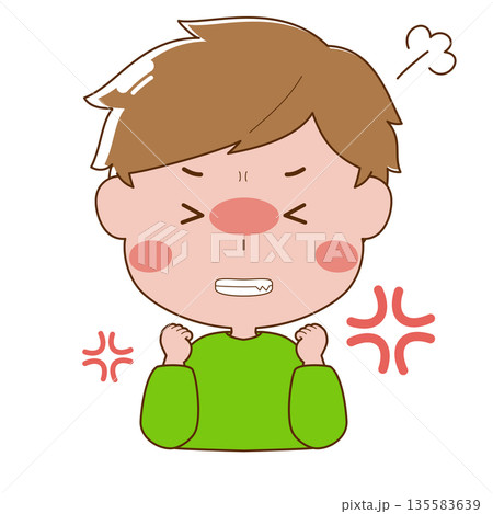 すごく怒っている男の子 135583639