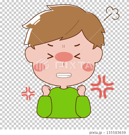 すごく怒っている男の子 135583639
