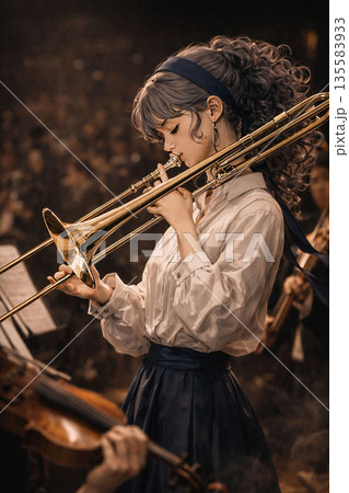 オリジナルイラストを基にAI画像生成 135583933