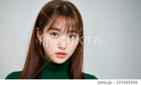 見つめる女性 見つめる女性 135585950