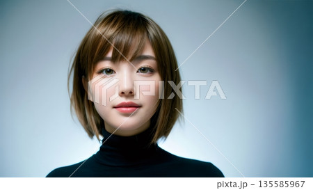 見つめる女性 135585967