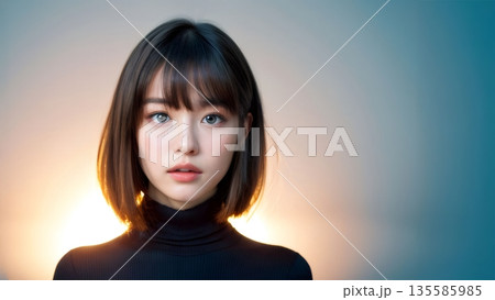 見つめる女性 見つめる女性 135585985