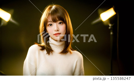 見つめる女性 135586247