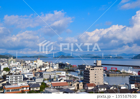 しまなみ海道　来島海峡第二大橋　来島海峡第一大橋 135587630