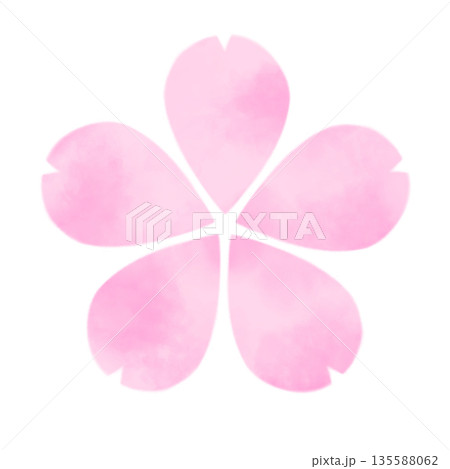 ふんわりした薄ピンクの桜のイラスト 135588062