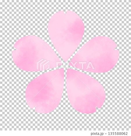 ふんわりした薄ピンクの桜のイラスト 135588062