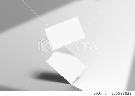 Business Card Mockup Against Gray Background 135588822