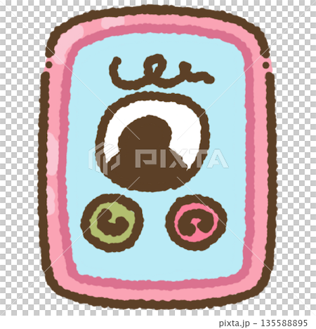 Cute Incoming Call Smartphone Illustration 135588895