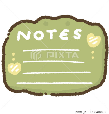Cute Notes Memo Illustration Cute Notes Memo Illustration 135588899