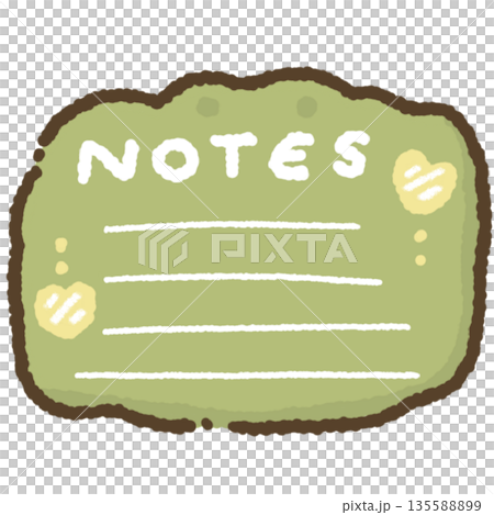 Cute Notes Memo Illustration Cute Notes Memo Illustration 135588899