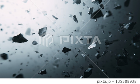 Abstract Shattered Fragments in Dark Spaceのイラスト素材 [135588938] - PIXTA