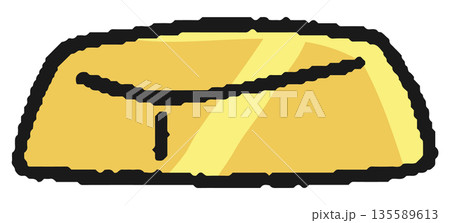 金塊の手描きイラスト 135589613