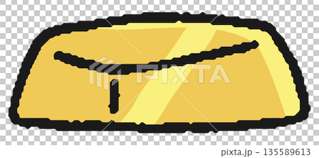 金塊の手描きイラスト 135589613