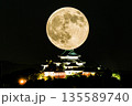 和歌山城とお月さん 135589740