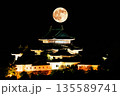 和歌山城とお月さん 135589741
