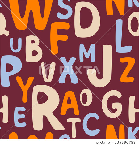cartoon alphabet background cartoon alphabet background 135590788