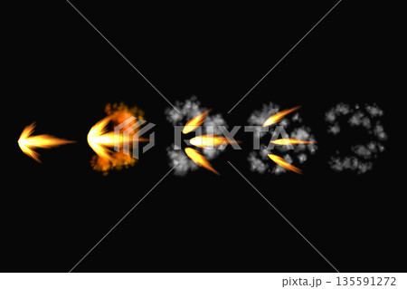 Gun flashes or gunshot animation. Collection of fire explosion effect during the shot with the gun. Cartoon flash effect of bullet starts. Shotgun fire, muzzle flash and explode Gun flashes or gunshot animation. Collection of fire explosion effect during the shot with the gun. Cartoon flash effect of bullet starts. Shotgun fire, muzzle flash and explode 135591272