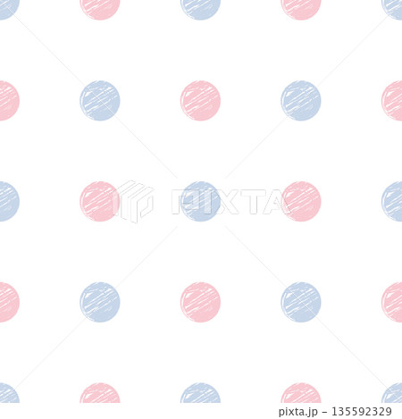 Polka dot pink and blue color seamless pattern. Gender Party Baby Boy or Girl Reveal Background. Nursery Cute Backdrop, Vector illustration Polka dot pink and blue color seamless pattern. Gender Party Baby Boy or Girl Reveal Background. Nursery Cute Backdrop, Vector illustration 135592329