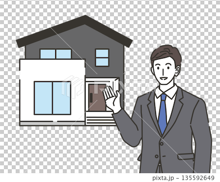 銷售人員解說住房訊息 135592649