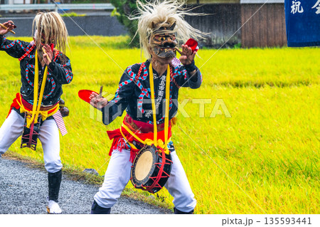 肥前佐賀の秋祭り-母ヶ浦面浮立 肥前佐賀の秋祭り-母ヶ浦面浮立 135593441