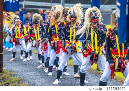 肥前佐賀の秋祭り-母ヶ浦面浮立 肥前佐賀の秋祭り-母ヶ浦面浮立 135593472