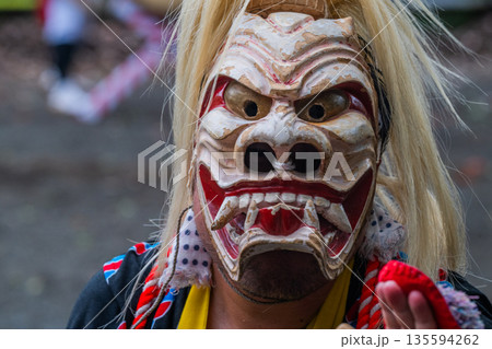 肥前佐賀の秋祭り－母ヶ浦面浮立 135594262