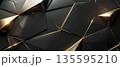 Dark geometric 3D polygonal abstract background 135595210