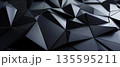 Dark geometric 3D polygonal abstract background 135595211