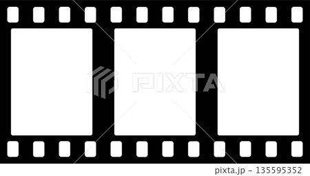 Film strip frame. Cinema tape. Photo negative, filmstrip. Movie black seamless vector illustration on white background for cinema-themed projects, movie posters and photographic albums Film strip frame. Cinema tape. Photo negative, filmstrip. Movie black seamless vector illustration on white background for cinema-themed projects, movie posters and photographic albums 135595352