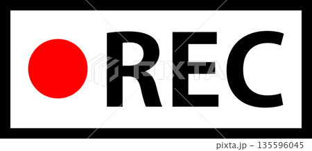 録画中 シンプルなアイコン 135596045