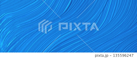 Blue acrylic paint texture background with wavy brush strokes and flowing lines for abstract design art, macro Blue acrylic paint texture background with wavy brush strokes and flowing lines for abstract design art, macro 135596247