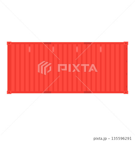 Container Flat Illustration. Clean Icon Design Element on Isolated White Background Container Flat Illustration. Clean Icon Design Element on Isolated White Background 135596291