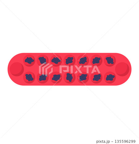 Mancala Congklak Traditional Board Game Flat Illustration. Clean Icon Design Element on Isolated White Background Mancala Congklak Traditional Board Game Flat Illustration. Clean Icon Design Element on Isolated White Background 135596299