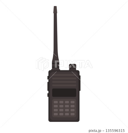 Walkie Talkie Flat Illustration. Clean Icon Design Element on Isolated White Background Walkie Talkie Flat Illustration. Clean Icon Design Element on Isolated White Background 135596315