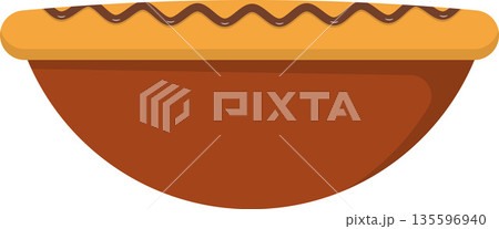 Pukis Cake. Indonesian Traditional Cake Flat Illustration. Clean Icon Design Element on Transparent Background 135596940